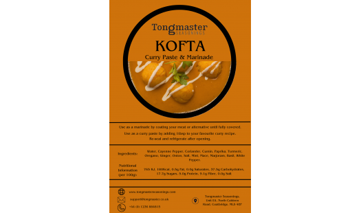 1 x Tongmaster Kofta Curry Paste & Marinade - 200g
